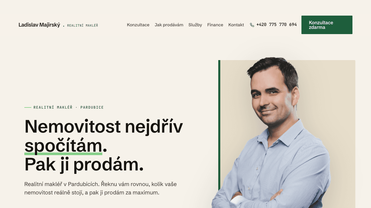Realitní web Ladislava Majirského